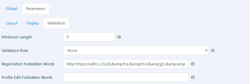 field validation