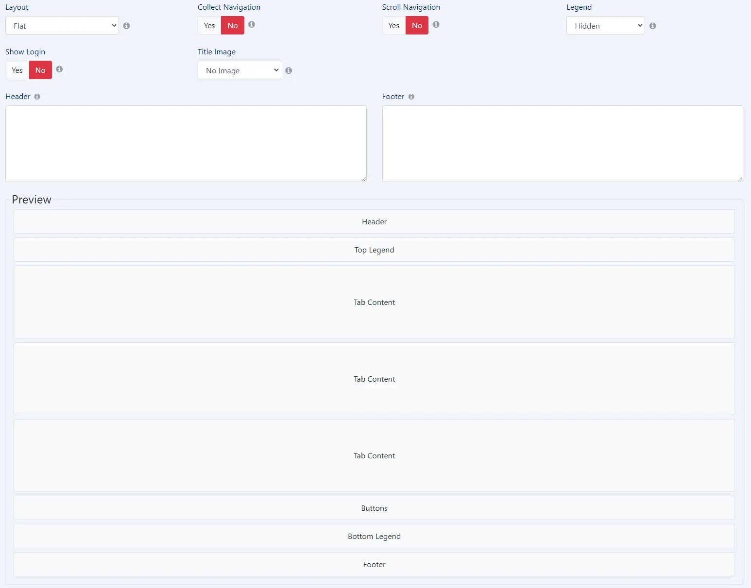 registration layouts