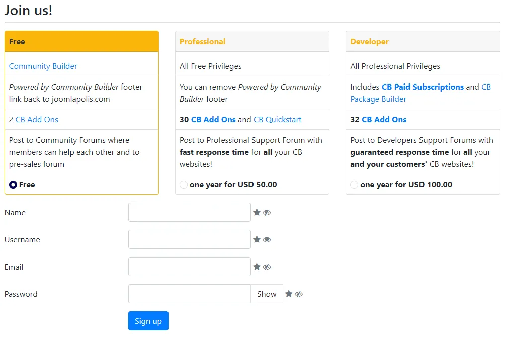 registration subscriptions