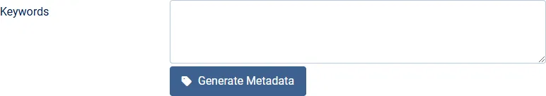 metadata button