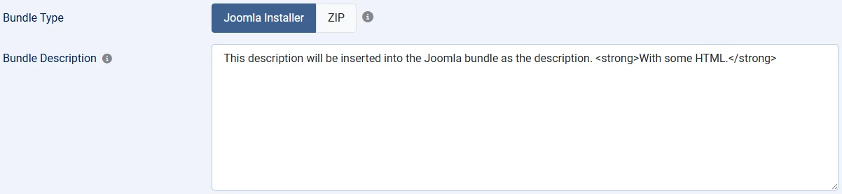 bundle configuration