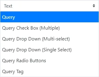 query field types