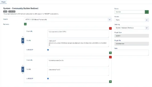 redirect plugin